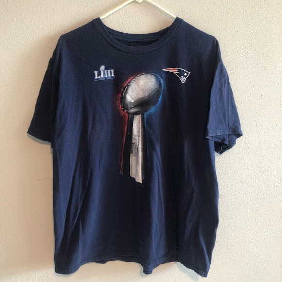 Patriots Tee Shirts Mens XL 2 Navy Blue Tee Shirts - Picture 2 of 7